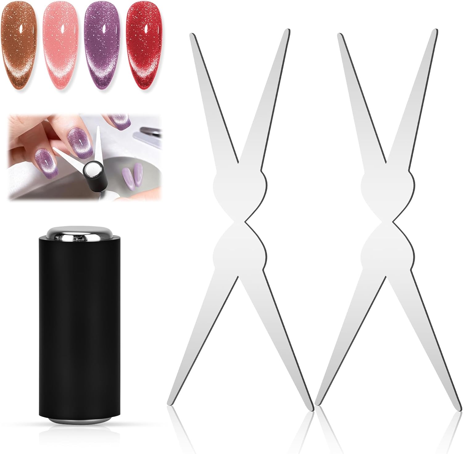 Bluedeal 2 in 1 French Cat Eye Magnet Set front view