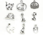 Close up of various cat poses and shapes in the 42 piece set
