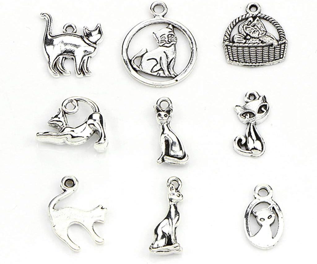 Close up of various cat poses and shapes in the 42 piece set