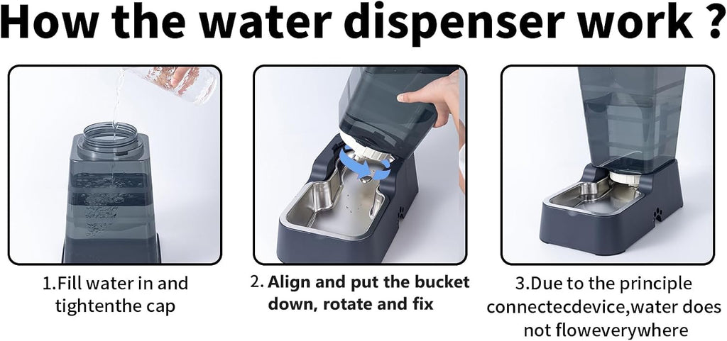 Meikuler 5.2 liter gravity pet hydration feeder showcasing the wide mouth opening