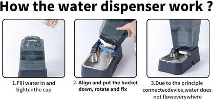 Meikuler 5.2 liter gravity pet hydration feeder showcasing the wide mouth opening