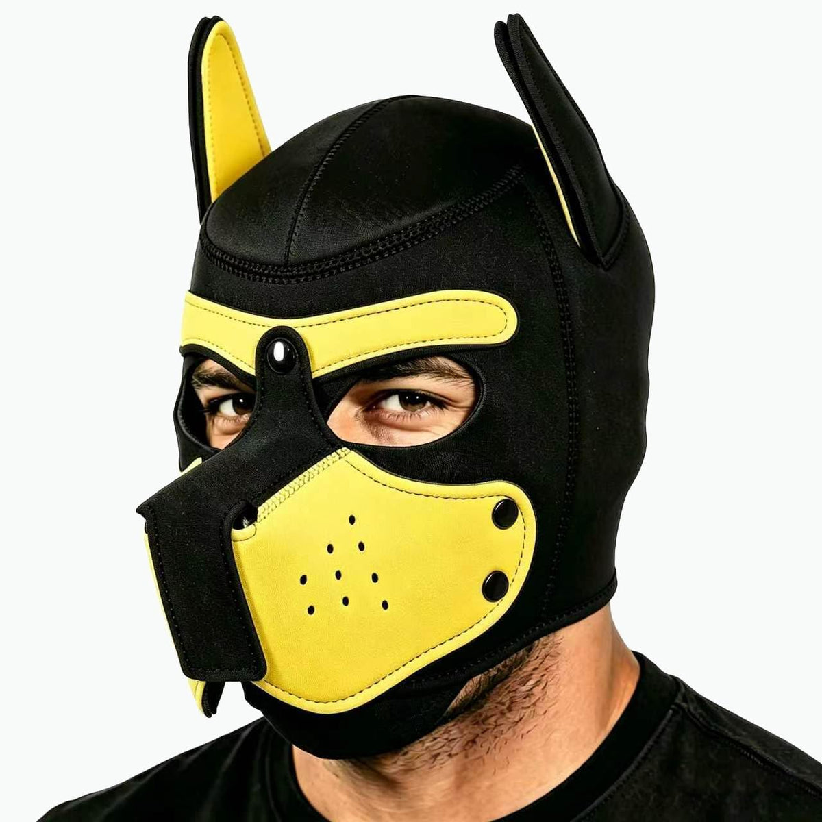 Pup Hood, Puppy Play Hood, Removable Dog Full Face Pup Mask (Blue) - Image 10
