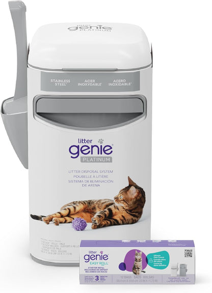 Litter Genie Easy Roll Cat Litter Disposal Pail | Odour Control, Refill Bags & Scoop - Image 12