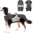 SAWMONG Dog Recovery Suit Male, Cotton Zipper Recovery Suit for Dogs, Dog Onesie for Surgery Female Neuter Bodysuit Prevent Licking Wounds Male, Substitute E-Collar & Cone(Gray, Small) - Image 13