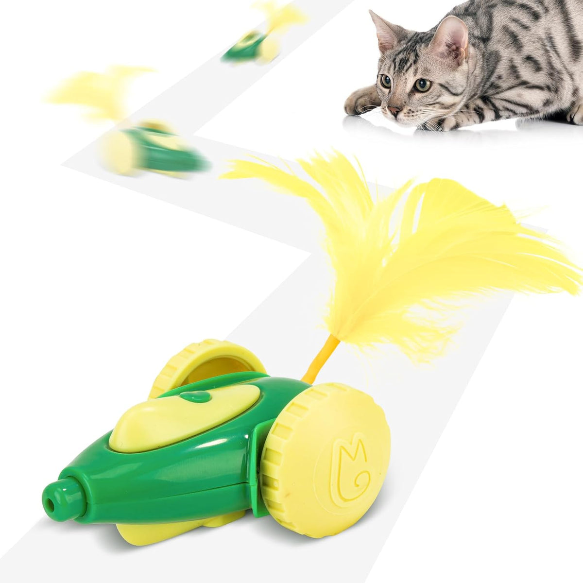 USA imported Migipaws electronic pet toy packaged neatly for indoor cat entertainment.