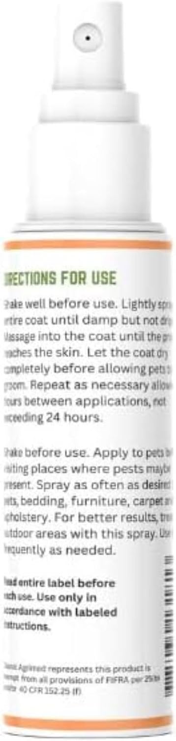 Healthy Paw Life flea and tick spray used on dog fur