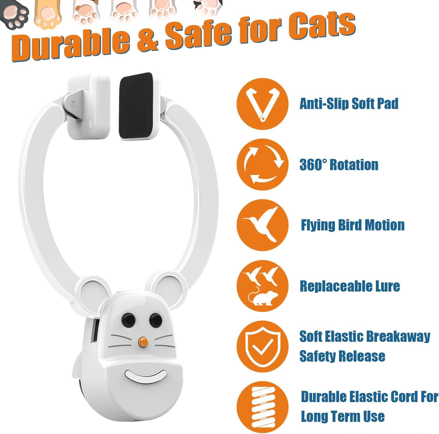 Close-up of the USB rechargeable motor compartment and power button.