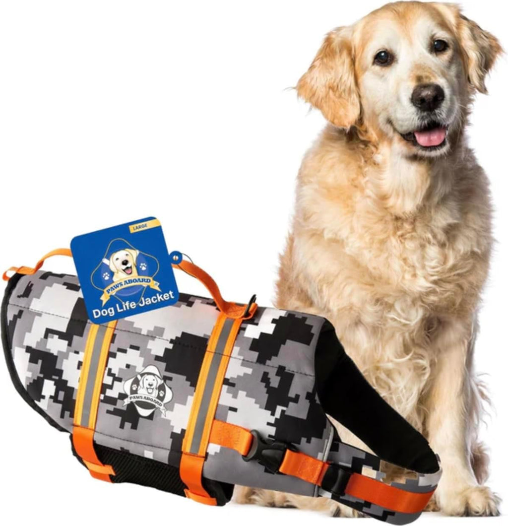 Dog Life Jacket - Swimming Vest for Dogs, Adjustable, Reflective, Comfortable, Multiple Colors, Patterns, XX-Small to Extra Large Dog Swim Vest with Handle (Red, Large) - Image 14