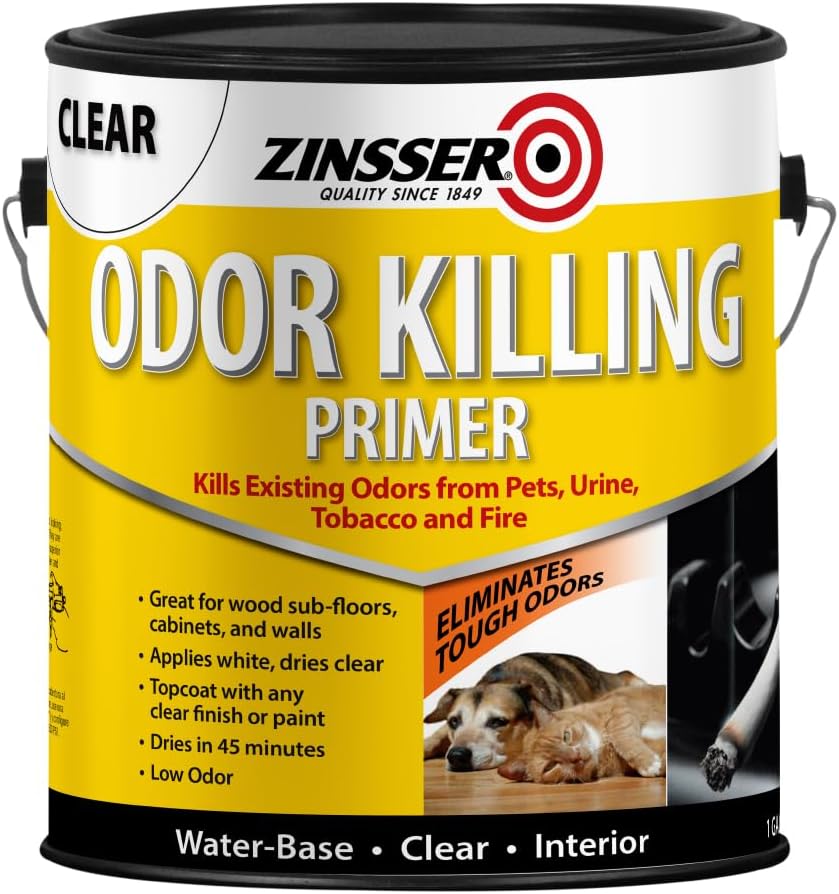 Rust-Oleum Zinsser 307648 Odor Killing Primer, White, Quart - Image 9