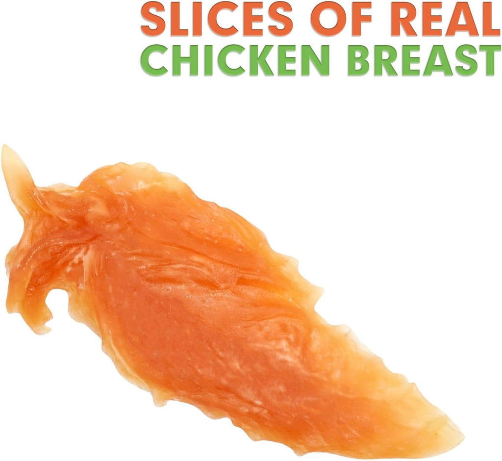 Close up of Mon2sun chicken jerky texture