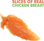 Close up of Mon2sun chicken jerky texture