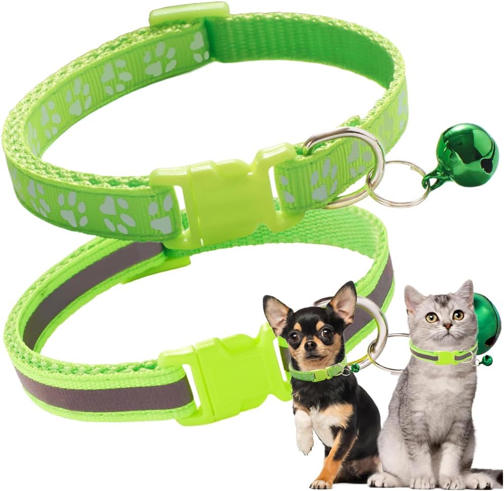 Red Breakaway Cat Collar with Bells, 2 Pack Kitten Collar with Bells, Break Away Cat Collar for Girl Cats Female Kitty - Image 9