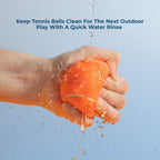 Four assorted color squeaky dog balls from Best Pet Supplies