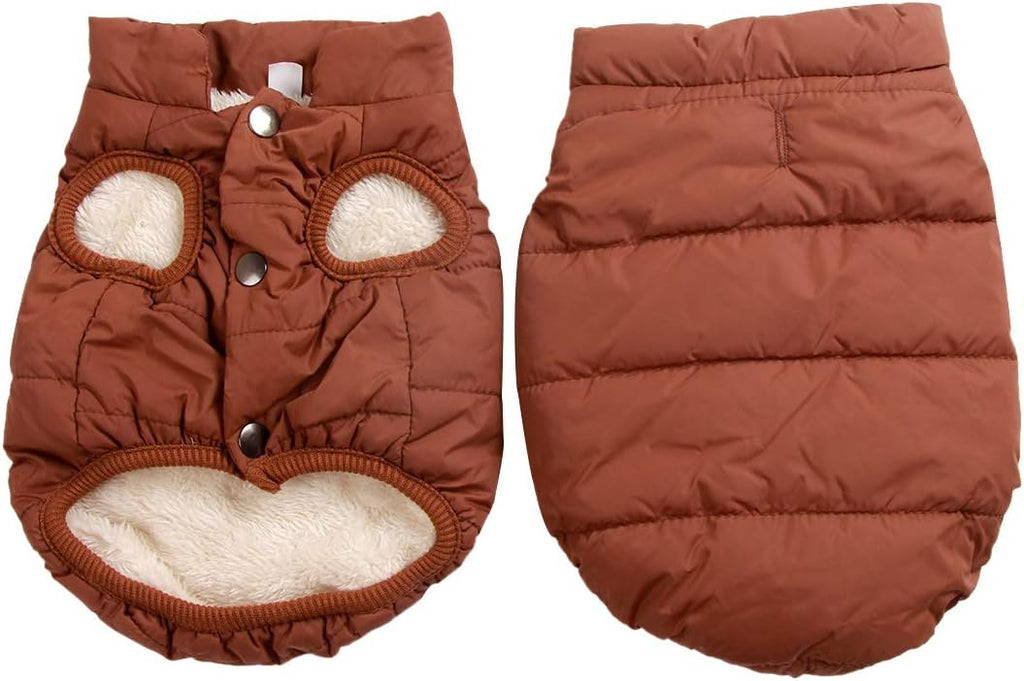 JoyDaog 2 Layers Fleece Lined Warm Dog Jacket for Puppy Winter Cold Weather,Soft Windproof Small Dog Coat,Green M - Image 14