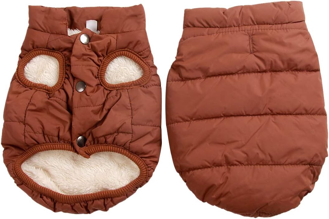 JoyDaog 2 Layers Fleece Lined Warm Dog Jacket for Puppy Winter Cold Weather,Soft Windproof Small Dog Coat,Green M - Image 14