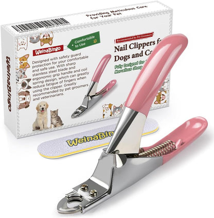 Dog Cat Pets Nail Clippers, Professional Pets Claw Trimmer with Free Nail File, Sharp Stainless Steel Blade, Sturdy Non Slip Handles - for Safe, Professional at Home Grooming - Image 9
