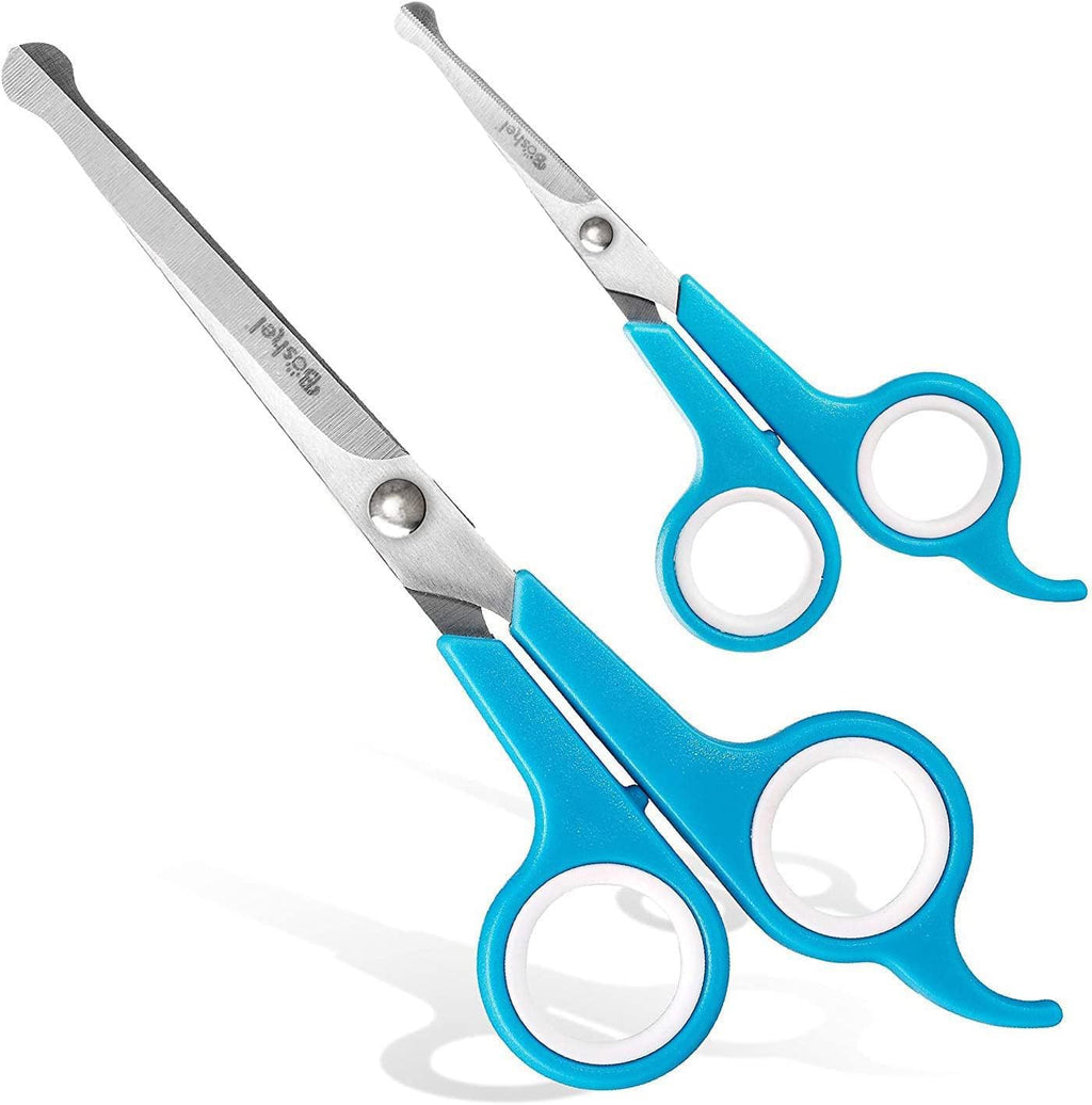 BOSHEL 3 Pc Dog Grooming Scissors Kit - 7" Scissor For Body Hair Trimming, 6" Small Micro-serrated Scissor For Face, Ear, & Paws, Thinning Shears For Dogs - Professional Dog Grooming Kit For Cat & Pet - Image 9