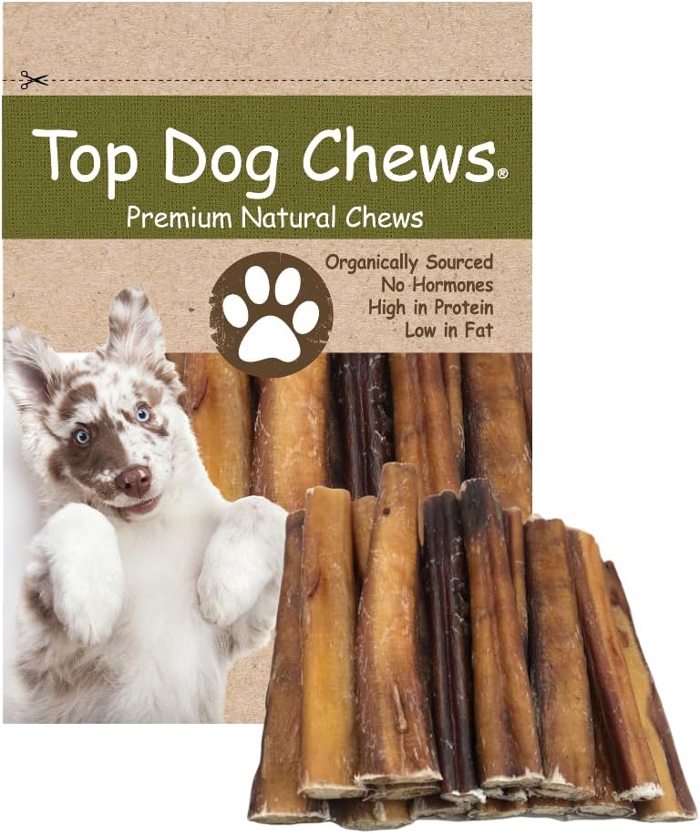 Top Dog Chews 6" Bully Sticks - 25 Pack, 1.3 LB Bag, All Natural, Roasted, Sourced from Free Range Beef, High Protein, Low Fat Dog Chews for Healthy Teeth, Gums & Chewing Satisfaction. - Image 11