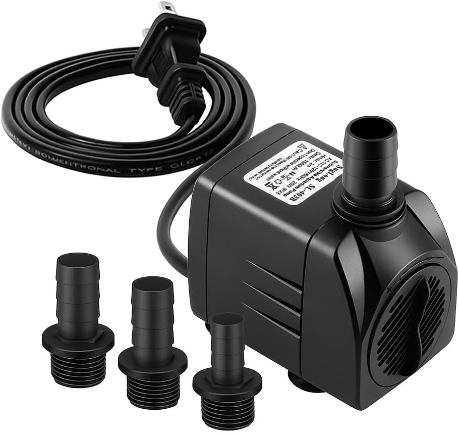 SongLong Submersible Water Pump front view showing adjustable flow dial.