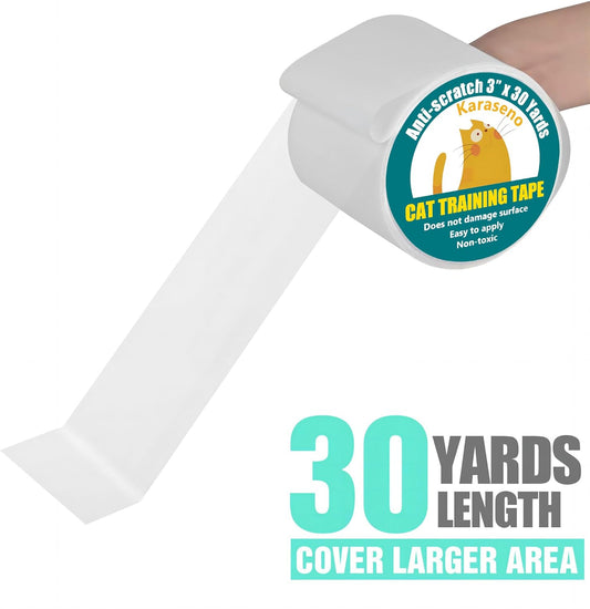 Transparent furniture protector tape for pet training