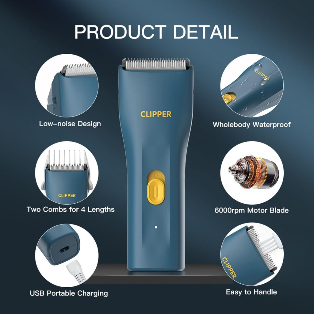 Grimgrow pet hair shaver showing detachable rounded ceramic blade