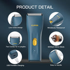 Grimgrow pet hair shaver showing detachable rounded ceramic blade