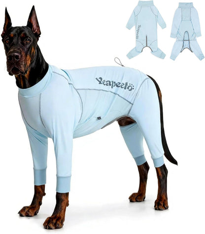 Dog Sun Protection Cooling Suit UPF 50+, Quick-Dry Breathable Jumpsuit for Large & Medium Dogs, Outdoor Dirt-Resistant Shedding Control Pet Apparel (Ice Blue, 4X-Large) - Image 11