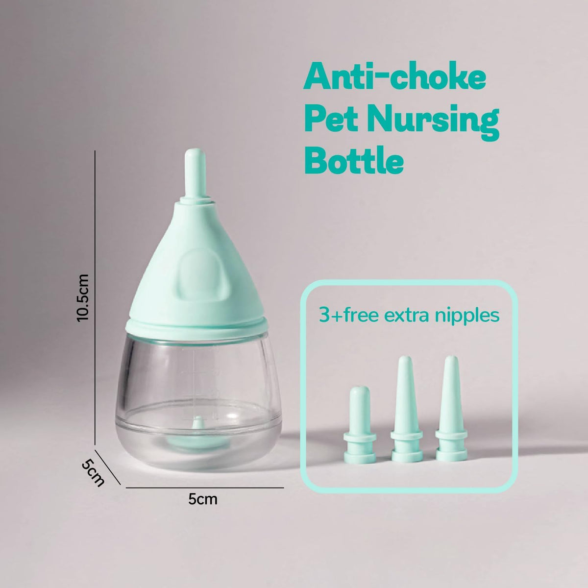 Elevonix newborn pet feeding kit disassembled to demonstrate the easy-to-clean design.