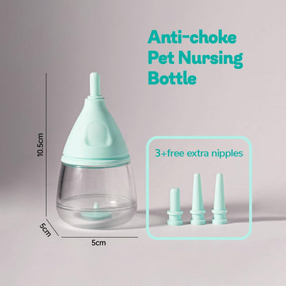 Elevonix newborn pet feeding kit disassembled to demonstrate the easy-to-clean design.