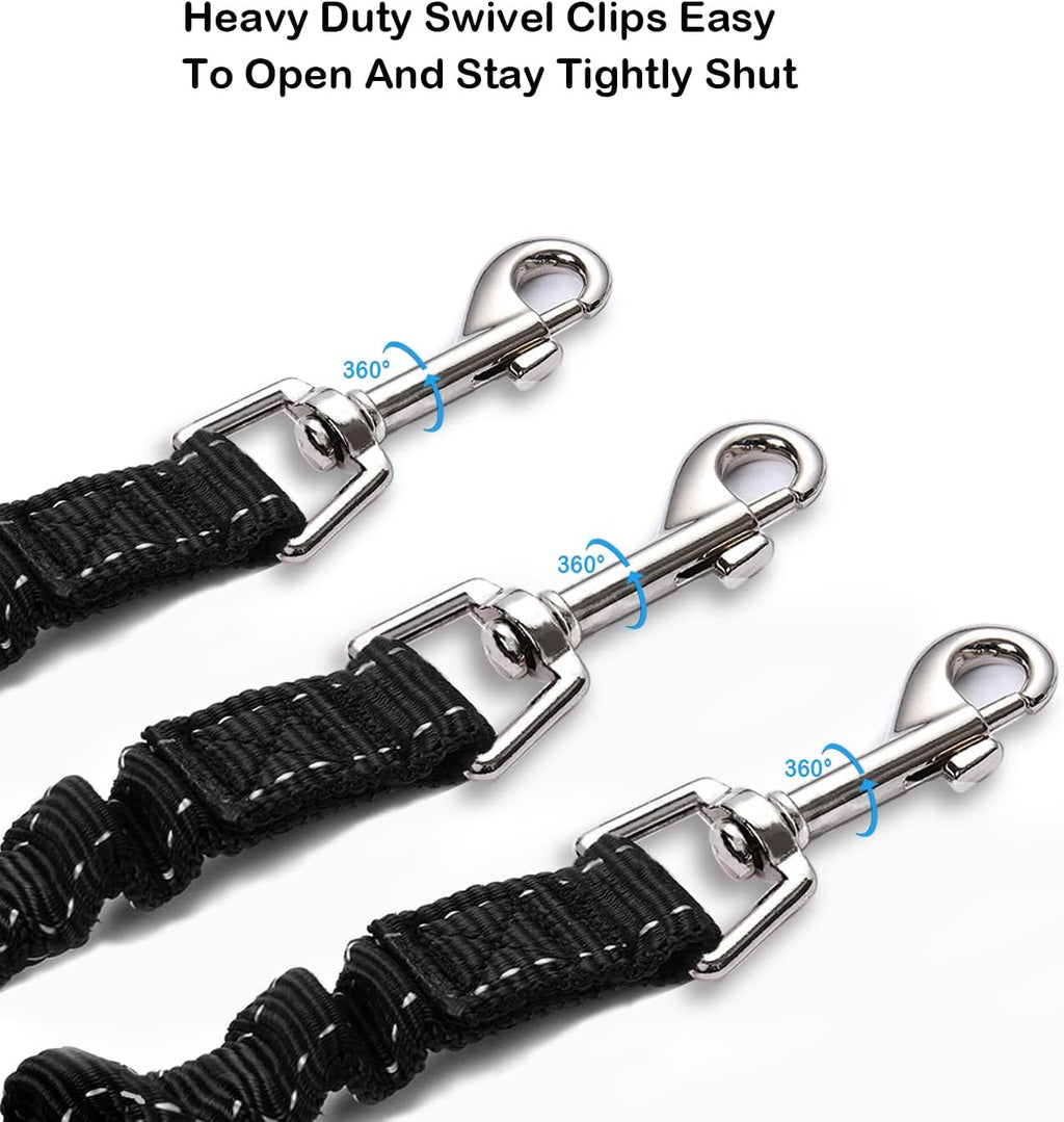 Premium nickel plated zinc alloy swivel snaps on the three dog leash adapter for secure collar attachment