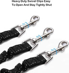 Premium nickel plated zinc alloy swivel snaps on the three dog leash adapter for secure collar attachment