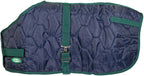 Country Pride equestrian gear adjustable Velcro front closure detail on navy foal blanket