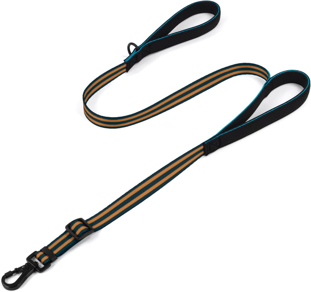 Dog Leash for Large Dogs, Double Handle Heavy Duty Adjustable Leash with Soft Padded Handles, Traffic Control Training Lead for Walking, Running (Pink & Grey Stripe, 6 ft) - Image 15