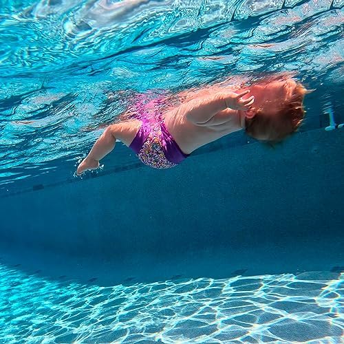 Side view of Big Elephant waterproof swim diaper showing elastic leg cuffs