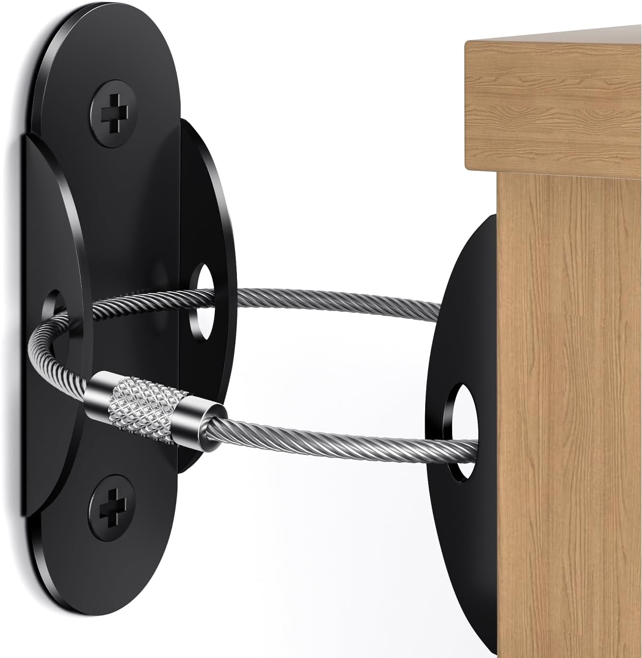 RORMGO anti tip furniture anchors 6 pack front view showing heavy duty safety straps