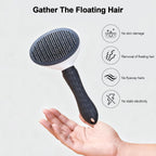 Ergonomic non-slip handle of pet grooming slicker brush