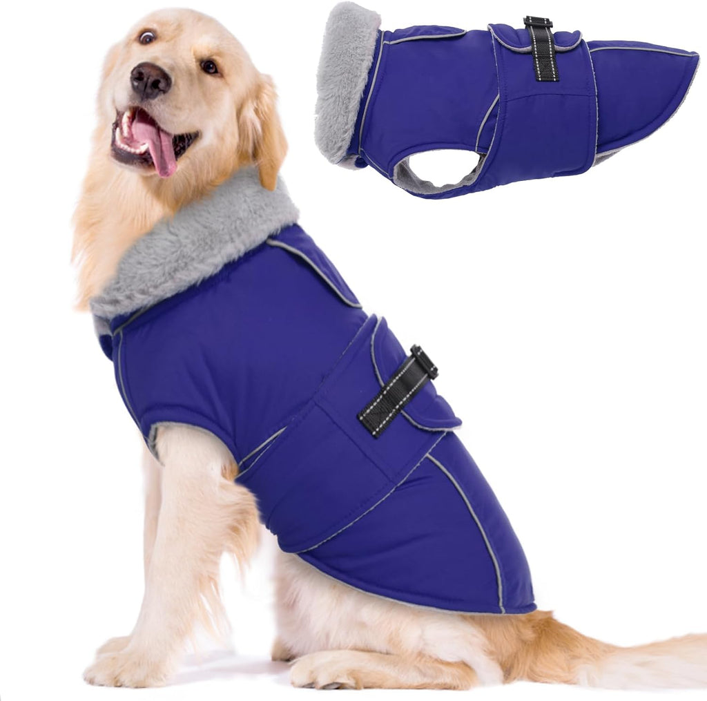 Lelepet Dog Coat Waterproof Dog Jacket Reflective Fleece Vest with Adjustable Buckle & Leash Hole Windproof Cold Weather Coats for Small Medium Large Dogs, Warm Hunting Vest, Orange, XXL - Image 9