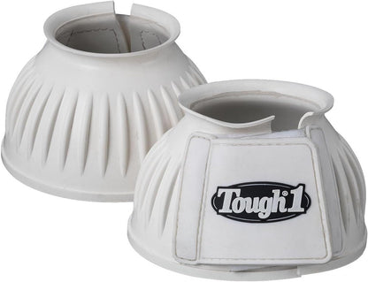 Tough 1 premium rubber hoof protection boots for equestrian sports.