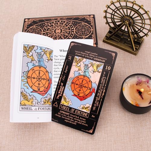 Close up of Kledery tarot card artwork and zodiac symbols
