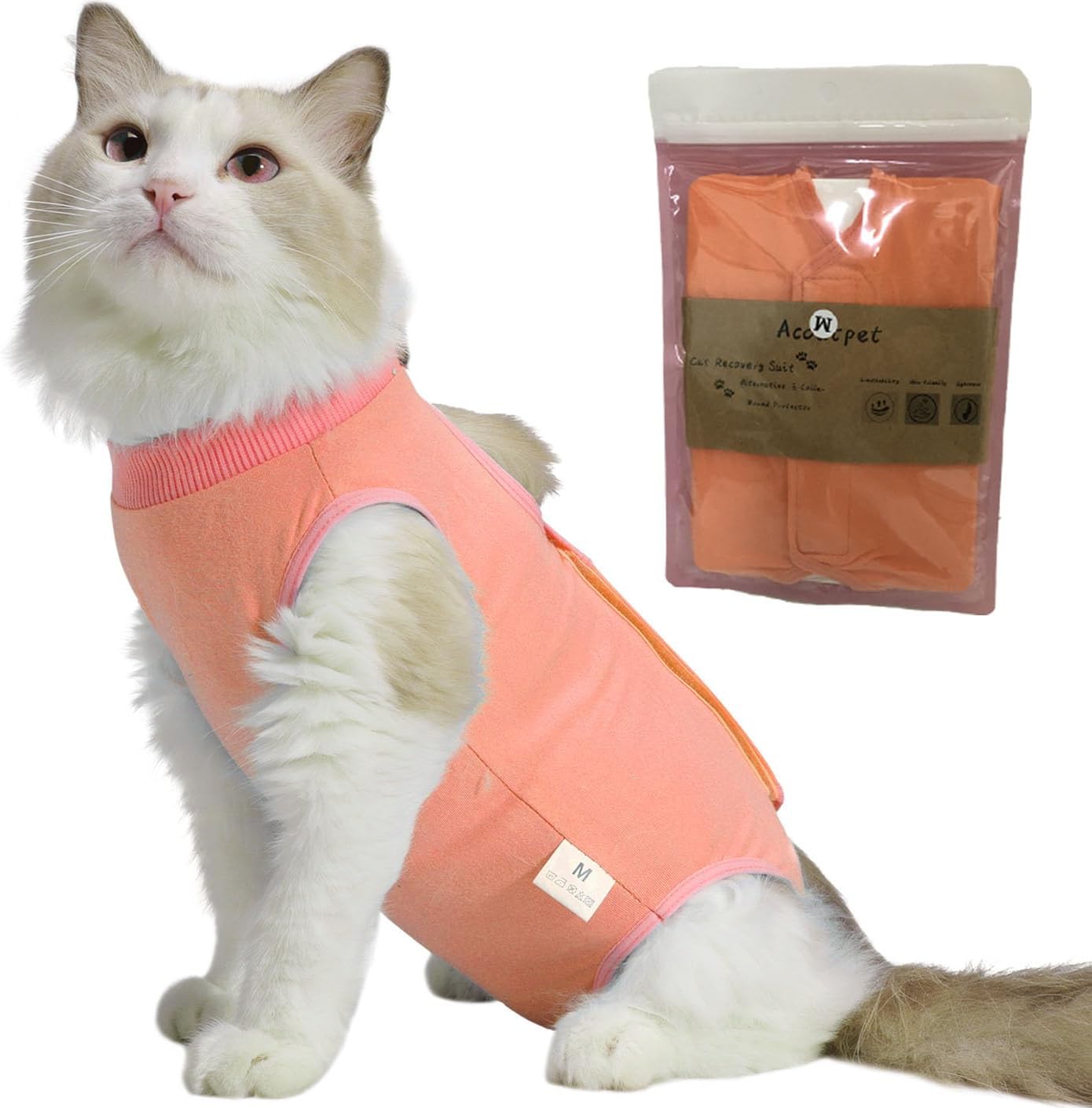 Packaging view of USA imported Coppthinktu cat surgery recovery suit