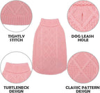 Premium acrylic knitted jumper for dogs showing back length detail