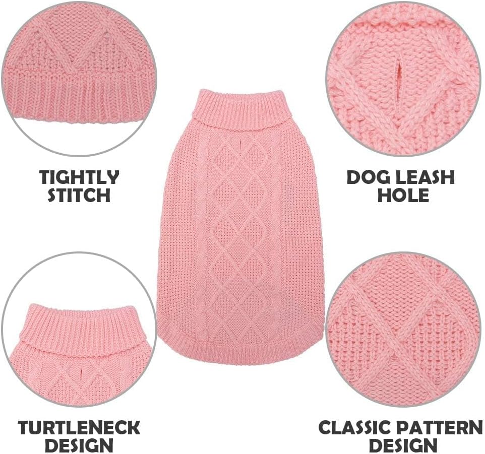 Premium acrylic knitted jumper for dogs showing back length detail