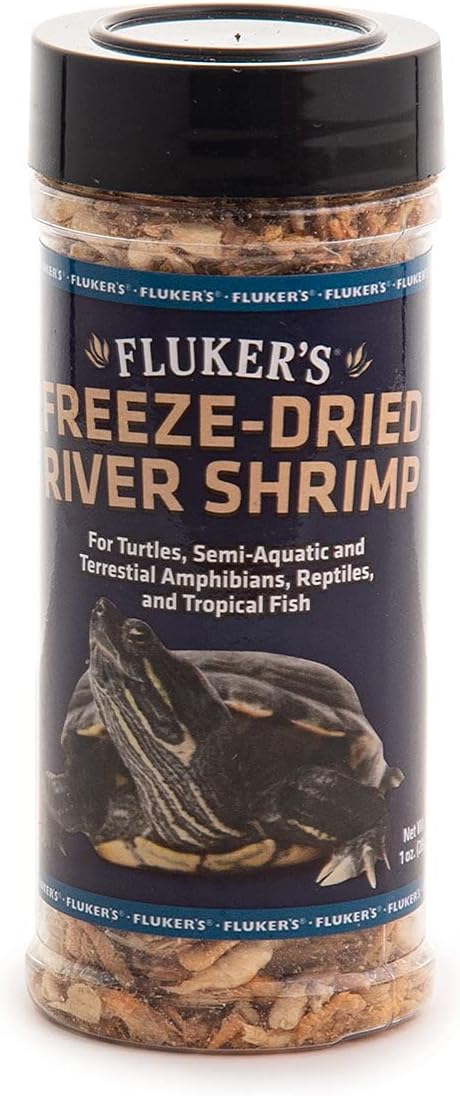 Fluker's Freeze Dried River Shrimp 1 Ounce front view bottle packaging