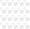 FEBSNOW Aquarium Suction Cups front view showing clear PVC plastic design with attached cable ties.