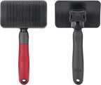 KONG Double-Sided Flexible Slicker Brush - De-Shedding & Detangling Tool, Padded Grip, Long Metal Pins, Flexible Head, for Medium to Large Dogs with Medium to Long Coats, Red/Gray - Image 13