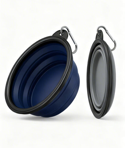 Collapsible Dog Bowls for Travel, 2-Pack Dog Portable Water Bowl for Dogs Cats Pet Foldable Feeding Watering Dish for Traveling Camping with Carabiners, BPA Free (Grey&Black, Small (Pack of 2)) - Image 12