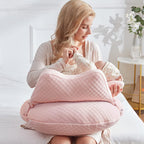 WYXunPlanet nursing pillow front view in pink