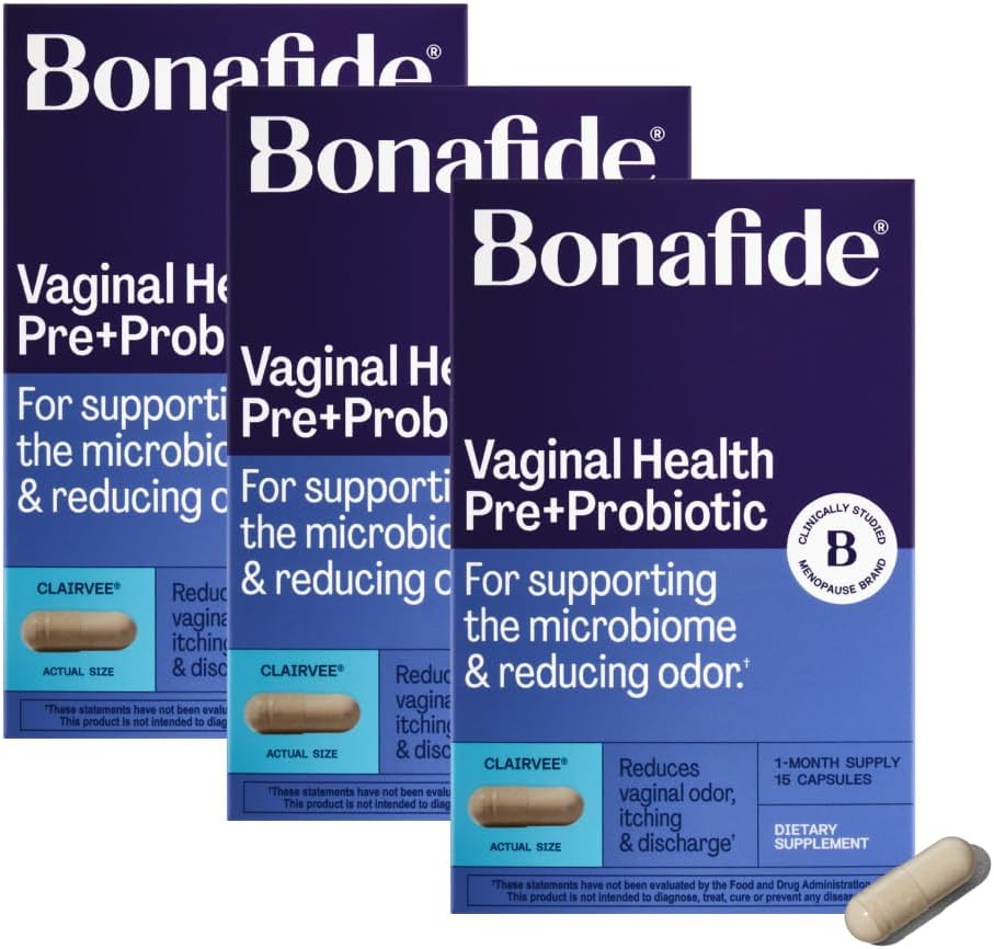 Bonafide Clairvee Vaginal Probiotic front view of 3 month supply box