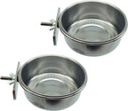 Tfwadmx Bird Feeding Dish Cups Parrot Food Bowl Clamp Holder Coop Cup, 2PCS Bird Cage Water Bowl for Parakeet African Greys Conure Cockatiels Lovebird Budgie Chinchilla - Image 9