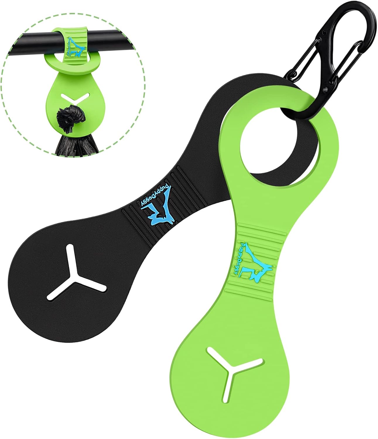 PuppyDoggy pack of two hands free leash accessories for clean pet travel